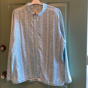 Nancy Lopez Light Blue Golf Jacket Sz 1X EUC